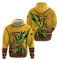 Personalized Jamaica Independence Day 1962 Zip Hoodie Jumieka Streamertail Reggae Pattern