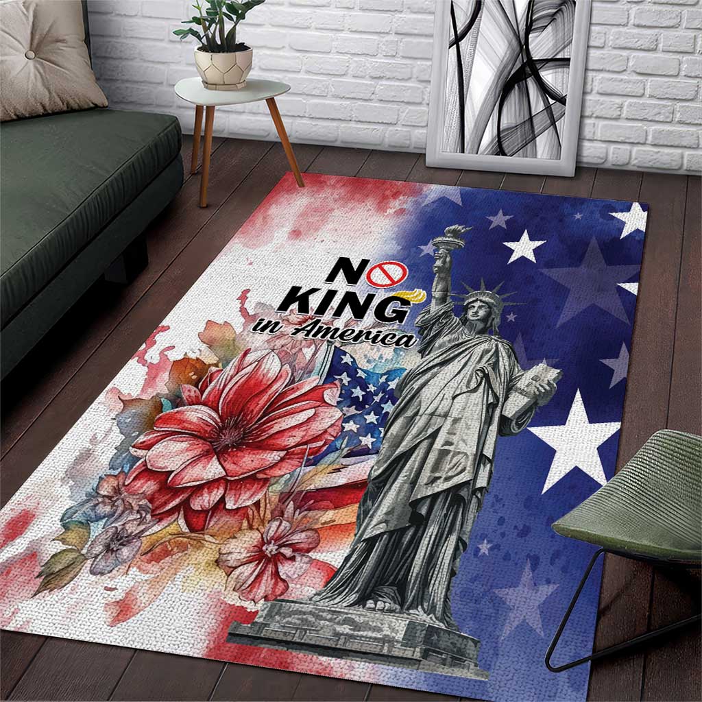 No Kings In America Area Rug Watercolor Floral - Wonder Print Shop