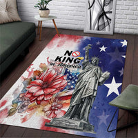 No Kings In America Area Rug Watercolor Floral - Wonder Print Shop
