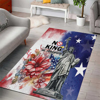 No Kings In America Area Rug Watercolor Floral - Wonder Print Shop