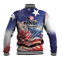 No Kings In America Baseball Jacket Watercolor Floral - Wonder Print Shop
