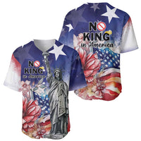 No Kings In America Baseball Jersey Watercolor Floral - Wonder Print Shop