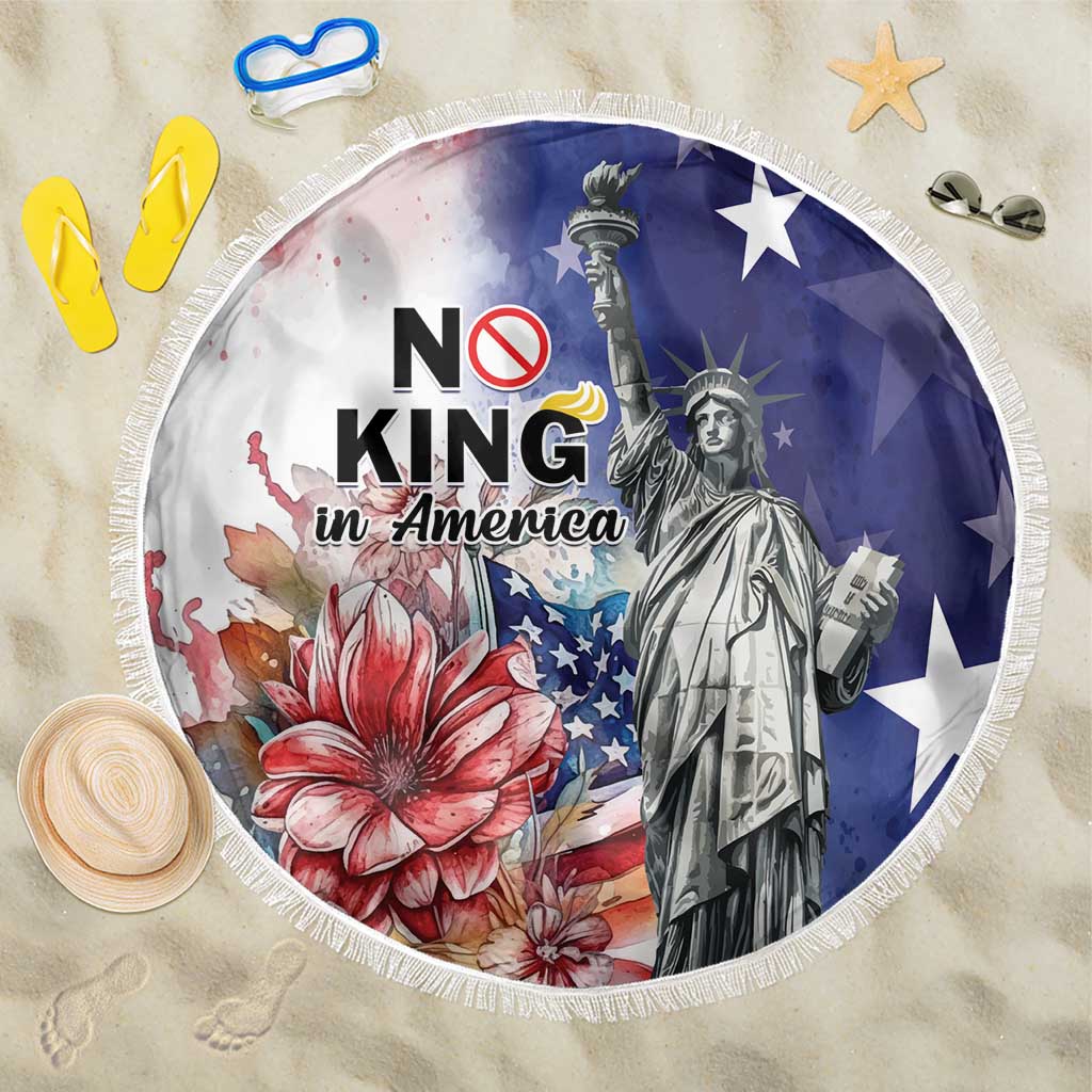 No Kings In America Beach Blanket Watercolor Floral - Wonder Print Shop