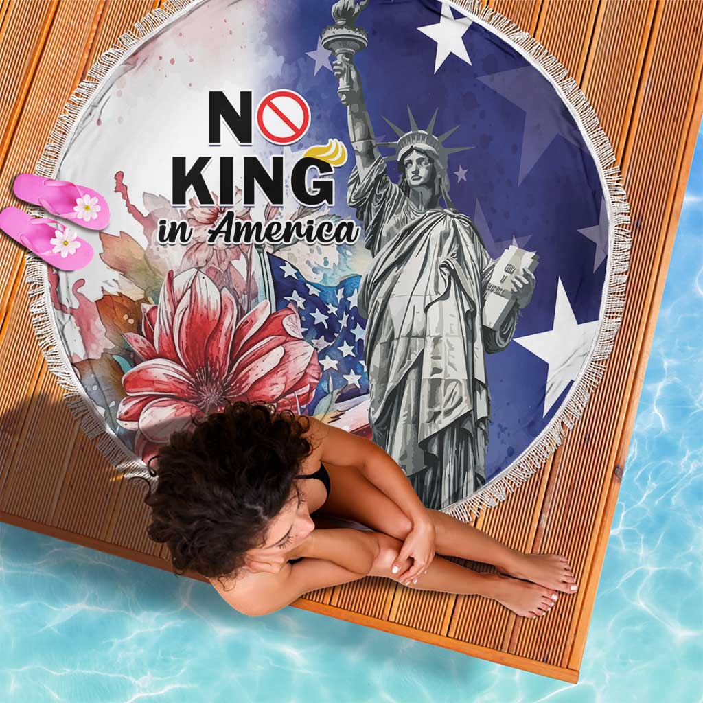 No Kings In America Beach Blanket Watercolor Floral - Wonder Print Shop