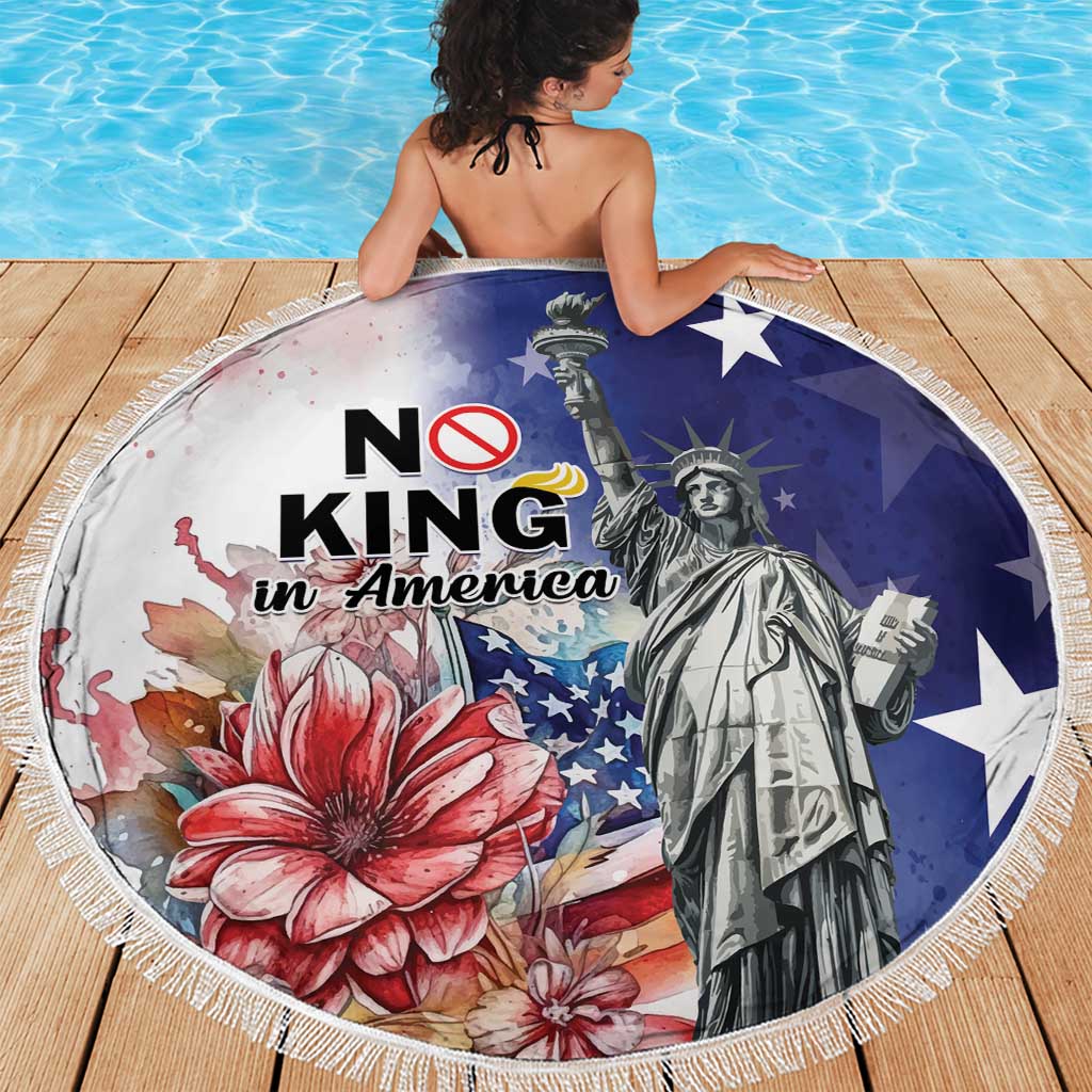 No Kings In America Beach Blanket Watercolor Floral - Wonder Print Shop