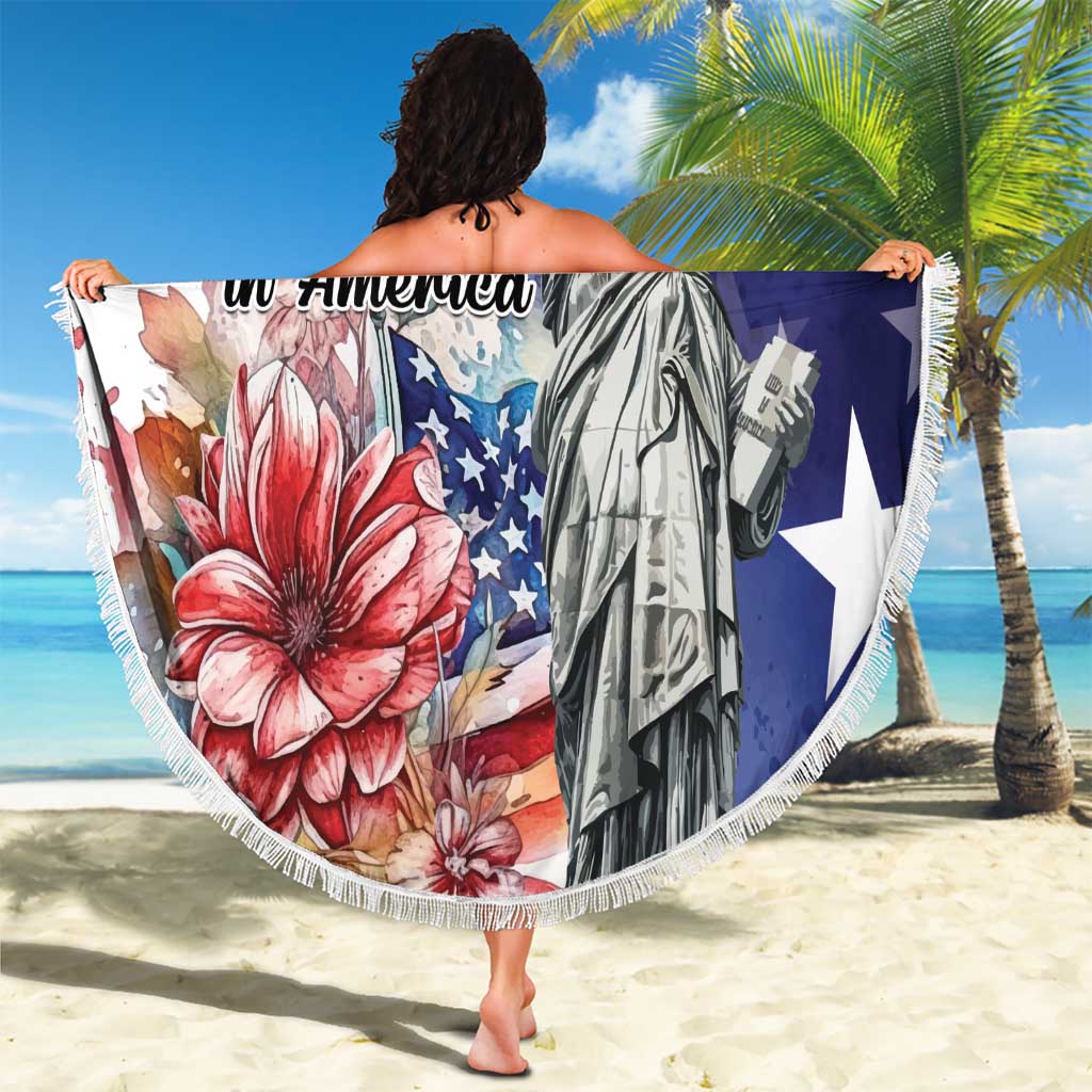 No Kings In America Beach Blanket Watercolor Floral - Wonder Print Shop