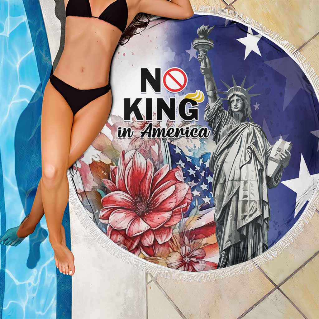 No Kings In America Beach Blanket Watercolor Floral - Wonder Print Shop