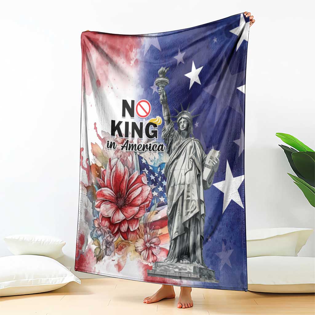 No Kings In America Blanket Watercolor Floral - Wonder Print Shop