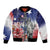 No Kings In America Bomber Jacket Watercolor Floral - Wonder Print Shop