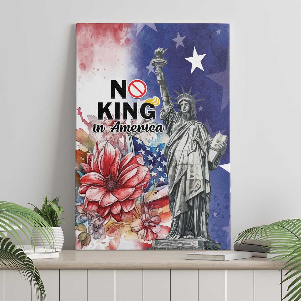 No Kings In America Canvas Wall Art Watercolor Floral - Wonder Print Shop