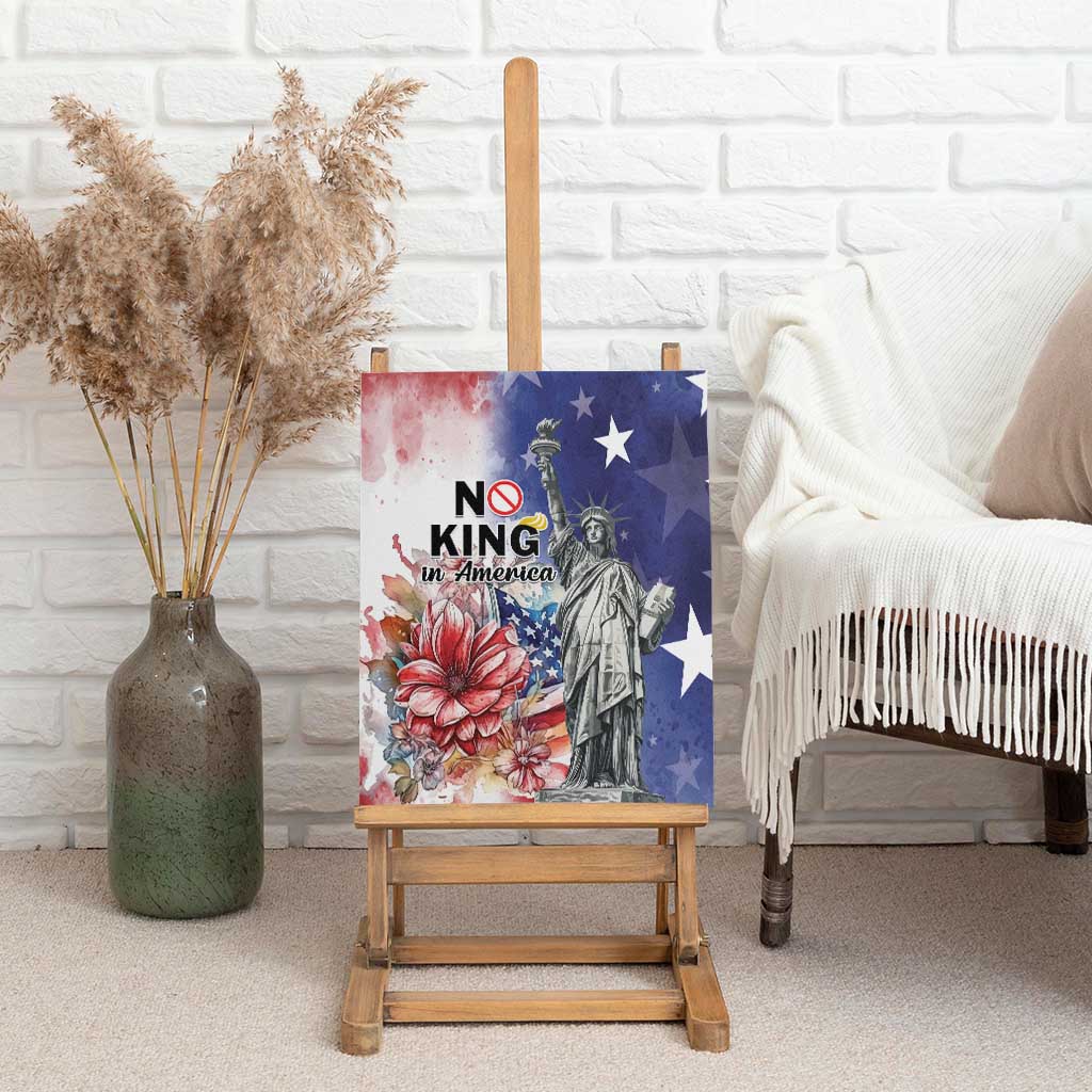 No Kings In America Canvas Wall Art Watercolor Floral - Wonder Print Shop