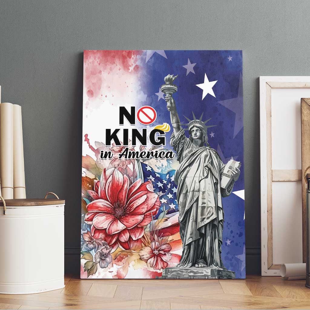 No Kings In America Canvas Wall Art Watercolor Floral - Wonder Print Shop