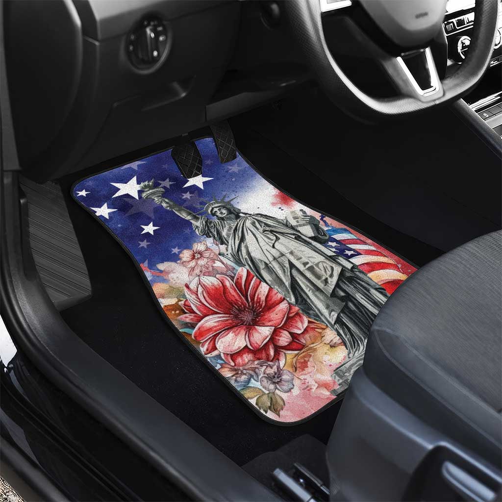 No Kings In America Car Mats Watercolor Floral - Wonder Print Shop