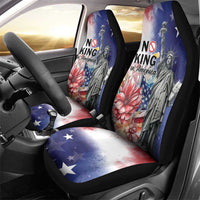 No Kings In America Car Seat Cover Watercolor Floral - Wonder Print Shop