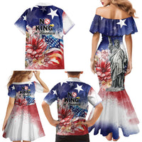 No Kings In America Family Matching Mermaid Dress and Hawaiian Shirt Watercolor Floral - Wonder Print Shop