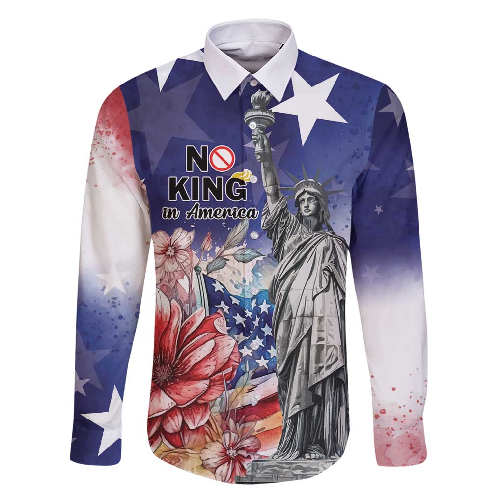 No Kings In America Family Matching Mermaid Dress and Hawaiian Shirt Watercolor Floral - Wonder Print Shop