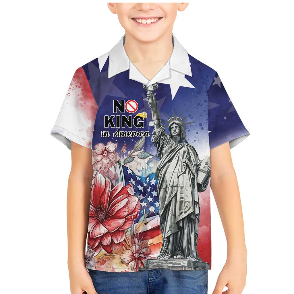 No Kings In America Family Matching Mermaid Dress and Hawaiian Shirt Watercolor Floral - Wonder Print Shop
