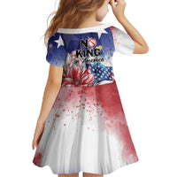 No Kings In America Family Matching Off The Shoulder Long Sleeve Dress and Hawaiian Shirt Watercolor Floral - Wonder Print Shop