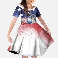 No Kings In America Family Matching Off Shoulder Maxi Dress and Hawaiian Shirt Watercolor Floral - Wonder Print Shop