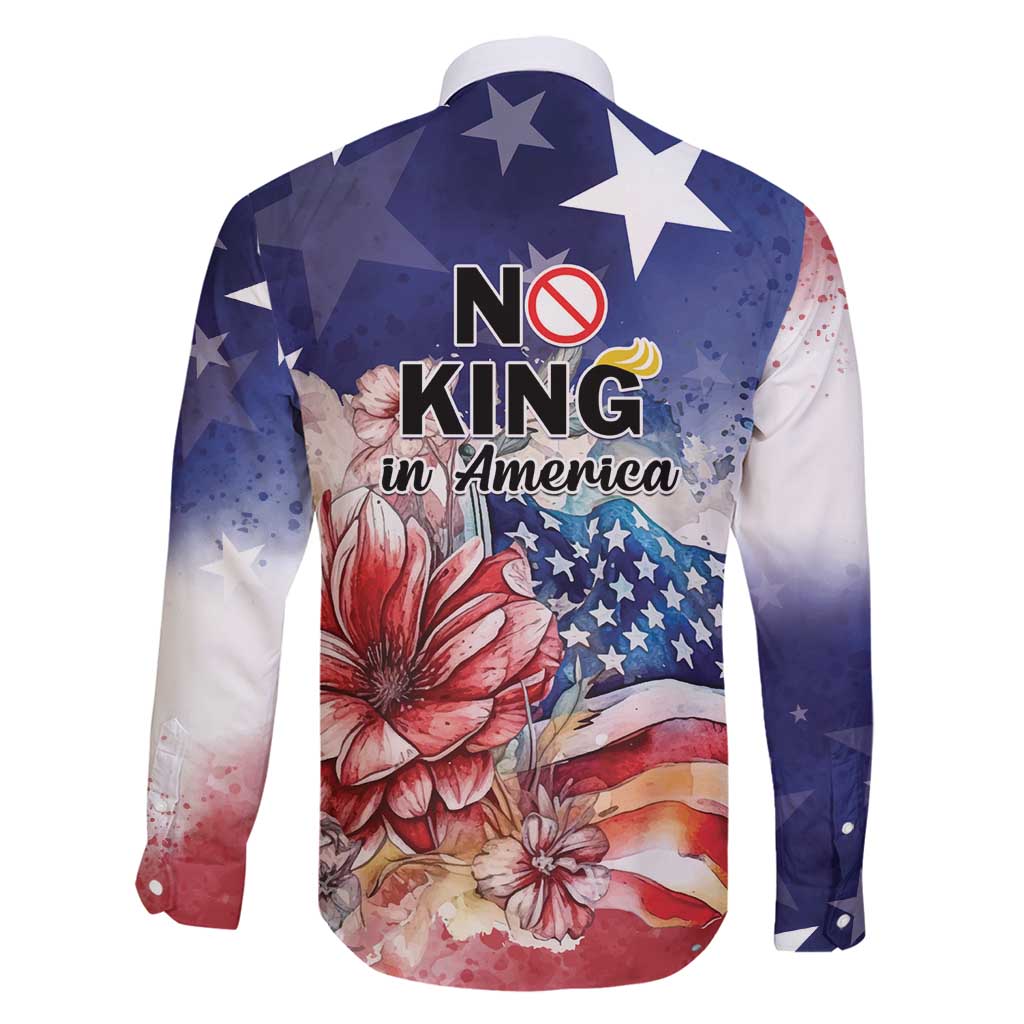 No Kings In America Family Matching Tank Maxi Dress and Hawaiian Shirt Watercolor Floral - Wonder Print Shop