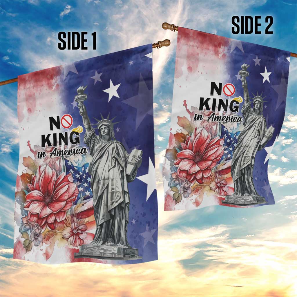 No Kings In America Garden Flag Watercolor Floral - Wonder Print Shop