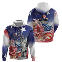 No Kings In America Hoodie Watercolor Floral - Wonder Print Shop