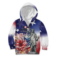 No Kings In America Kid Hoodie Watercolor Floral - Wonder Print Shop