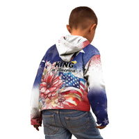 No Kings In America Kid Hoodie Watercolor Floral - Wonder Print Shop
