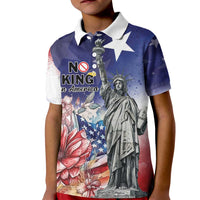 No Kings In America Kid Polo Shirt Watercolor Floral - Wonder Print Shop
