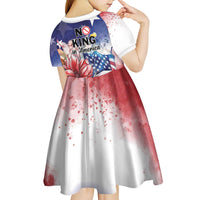No Kings In America Kid Short Sleeve Dress Watercolor Floral - Wonder Print Shop