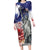 No Kings In America Long Sleeve Bodycon Dress Watercolor Floral - Wonder Print Shop