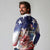 No Kings In America Long Sleeve Polo Shirt Watercolor Floral - Wonder Print Shop