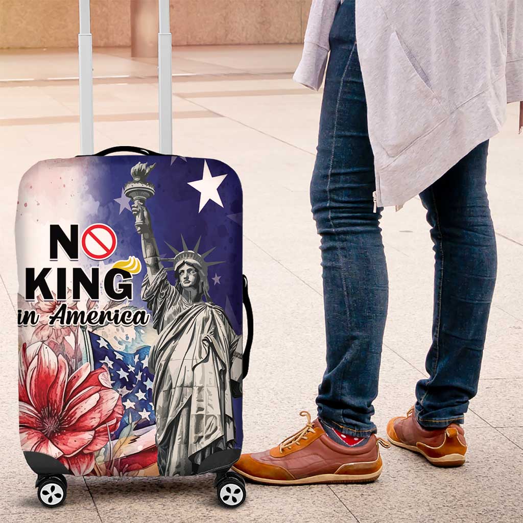 No Kings In America Luggage Cover Watercolor Floral - Wonder Print Shop