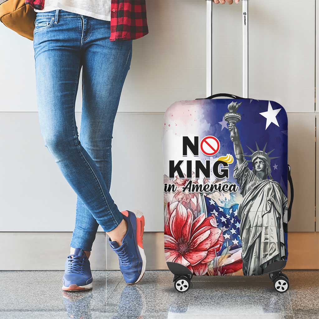 No Kings In America Luggage Cover Watercolor Floral - Wonder Print Shop