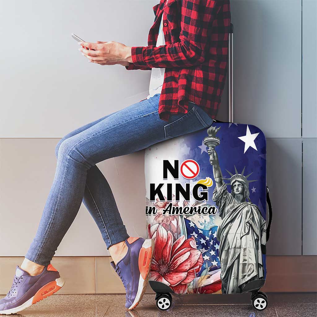 No Kings In America Luggage Cover Watercolor Floral - Wonder Print Shop