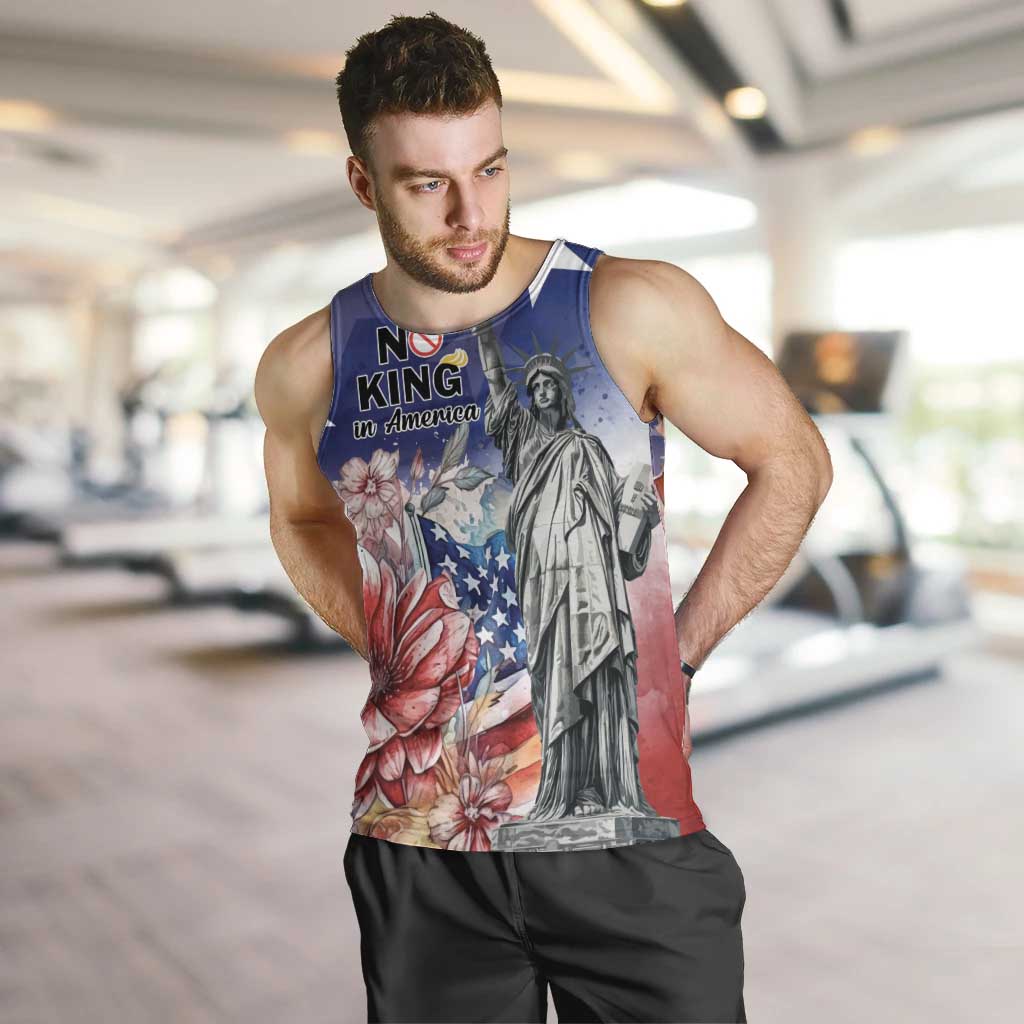 No Kings In America Men Tank Top Watercolor Floral - Wonder Print Shop