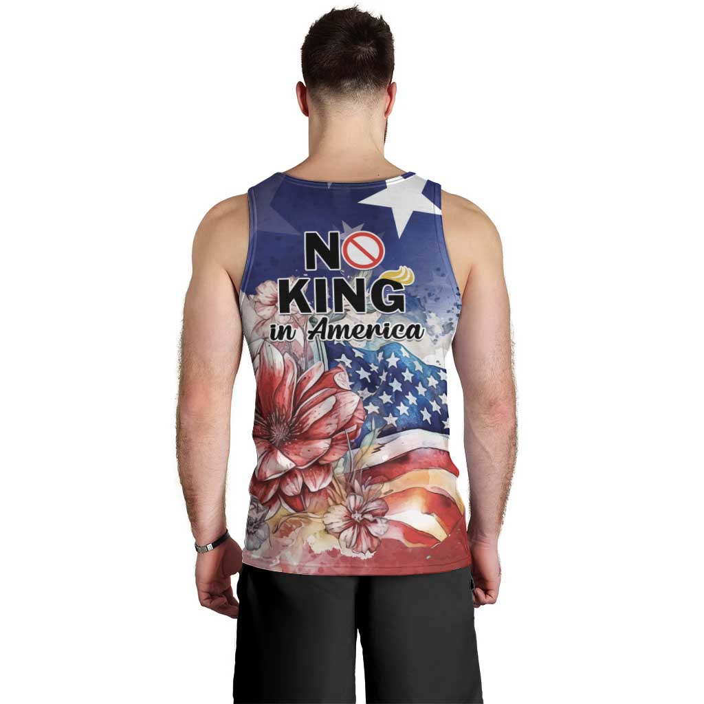 No Kings In America Men Tank Top Watercolor Floral - Wonder Print Shop