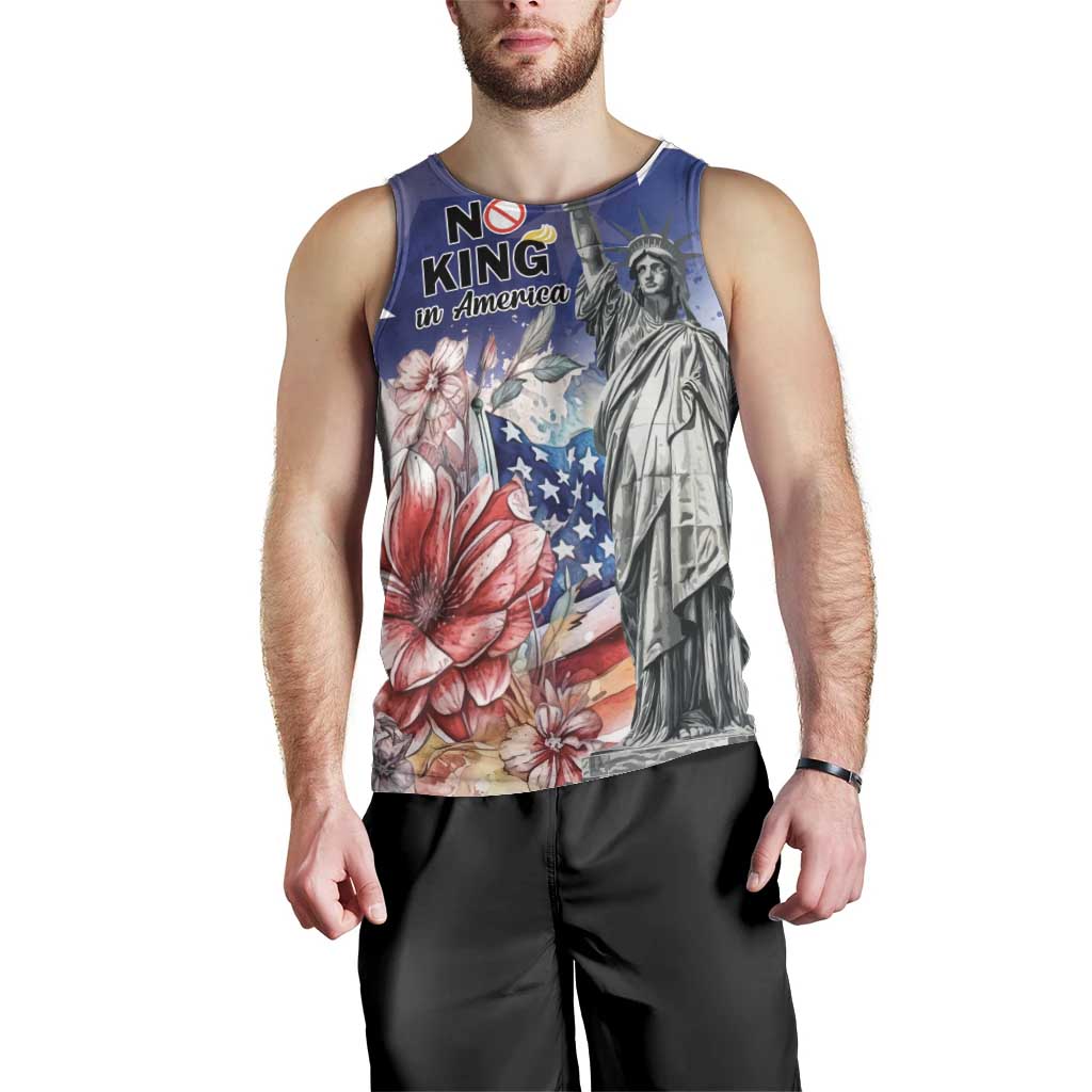No Kings In America Men Tank Top Watercolor Floral - Wonder Print Shop