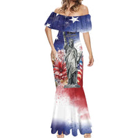 No Kings In America Mermaid Dress Watercolor Floral - Wonder Print Shop