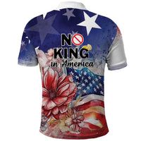 No Kings In America Polo Shirt Watercolor Floral - Wonder Print Shop