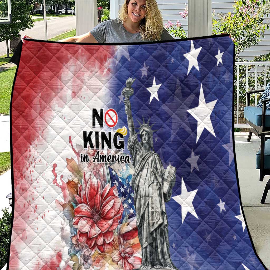 No Kings In America Quilt Watercolor Floral - Wonder Print Shop