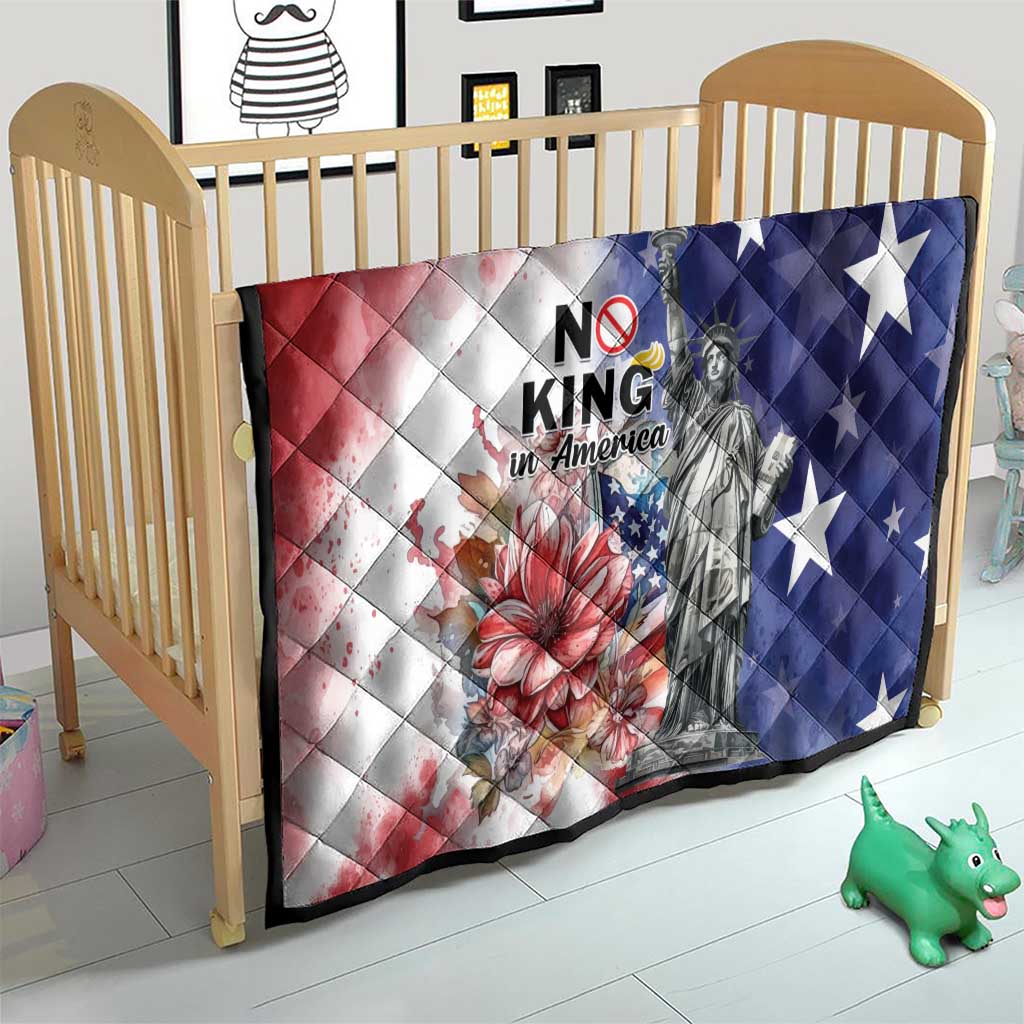 No Kings In America Quilt Watercolor Floral - Wonder Print Shop