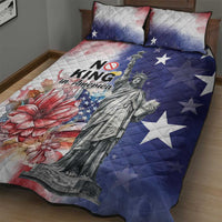 No Kings In America Quilt Bed Set Watercolor Floral - Wonder Print Shop