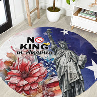 No Kings In America Round Carpet Watercolor Floral - Wonder Print Shop