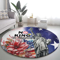 No Kings In America Round Carpet Watercolor Floral - Wonder Print Shop