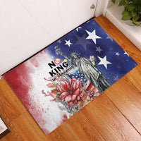 No Kings In America Rubber Doormat Watercolor Floral - Wonder Print Shop