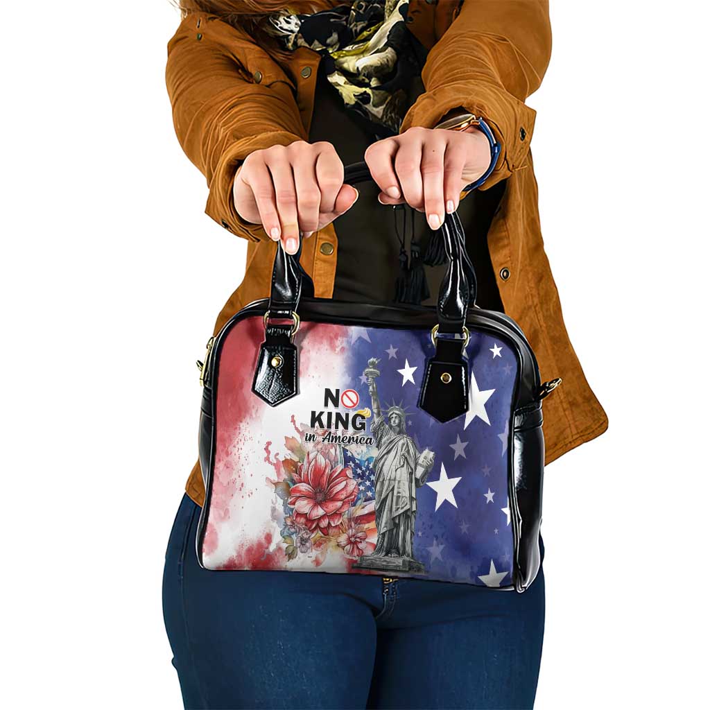 No Kings In America Shoulder Handbag Watercolor Floral - Wonder Print Shop