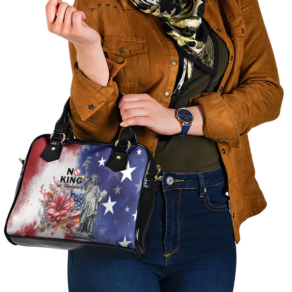 No Kings In America Shoulder Handbag Watercolor Floral - Wonder Print Shop