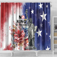 No Kings In America Shower Curtain Watercolor Floral - Wonder Print Shop