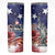No Kings In America Skinny Tumbler Watercolor Floral - Wonder Print Shop